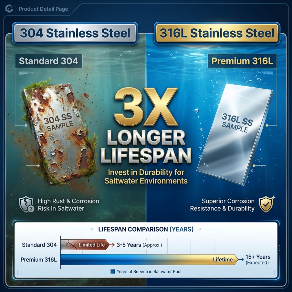 316L vs. 304 Stainless Steel: Why the Right Material Matters for Your Outdoor Lighting