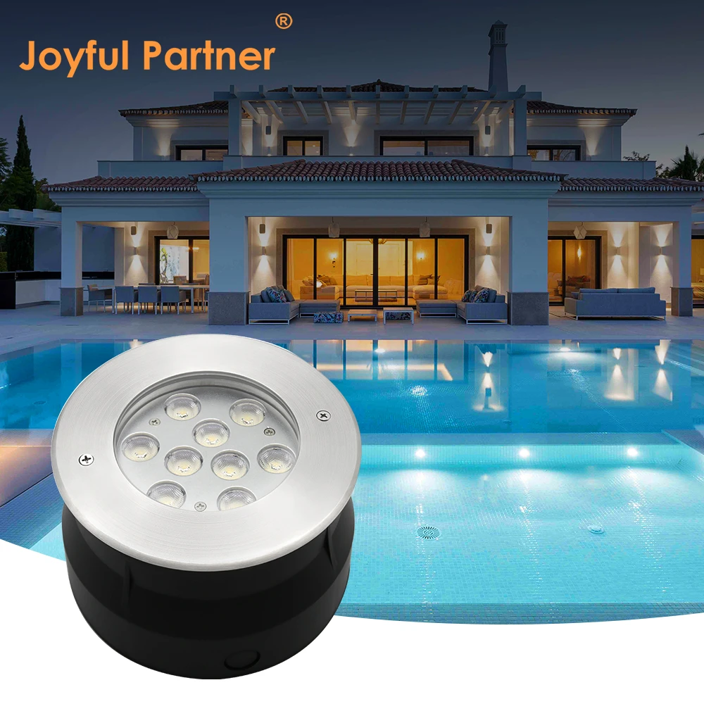 LED Underwater Light 9W 18W RGB Full Color Stainless Steel DC12V 24V For Swimming Pool Stainless steel wall recessed LED pool light/LED swimming pool light