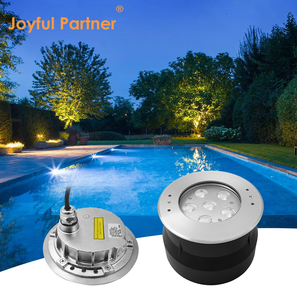 Outdoor Pool Light DC24V 12W RGB Clear Glass 316 Stainless Steel IP68 for Maintenance Projects Stainless steel wall recessed LED pool light/LED swimming pool light