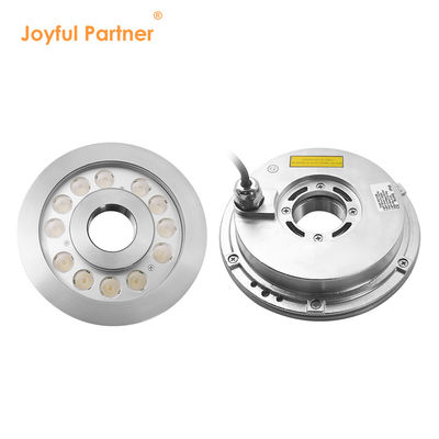 High Power LED Fountain Light IP68 Stainless Steel RGBW 24V Full Color Change With Center Hole