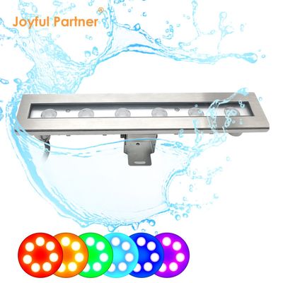 Commercial Exterior RGB Linear LED Underwater Spotlight 316SS IP68 With DMX Control