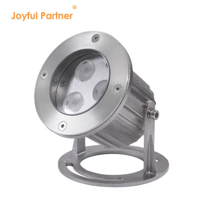 IP68 Waterproof Stainless Steel 316 3x2W LED Under Water Lights For Pond With Mounting Base
