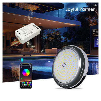 Swimming Pool Lights Resin Filled Flat Shape RGB Surface Mounted SMD LED DIA152MM