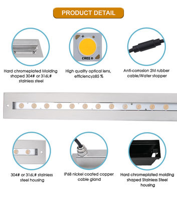 High Brightness IP68 Waterproof RGB LED Swimming Pool Lights Warm White Recessed Underwater DC24V for Enhanced Visibility