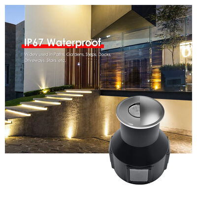 LED Underground Lights 3W AC 85-265V 1/2/3/4 Side DIA55MM*H55MM Optical Lens With 0.5M Power Cable