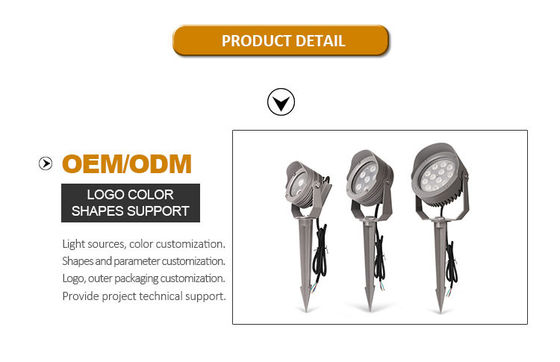 LED Spotlight Aluminum Lamp IP65 12VDC RGB3in1 IP65 Built-in DMX512 driver Aluminum Body