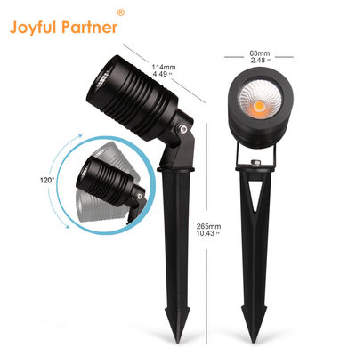 IP65 Garden Spike Lights CREE COB LED 10W 12VDC DIA63MM Plastic Spike For Yard Pathway