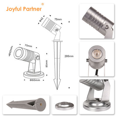 LED Garden Spot Light Aluminum Housing Waterproof IP65 1W LED With Plastic Spike