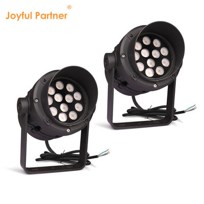 Round Outdoor RGB LED Spotlights 12W IP65 With Anti-glare Hood High CRI Support DMX512