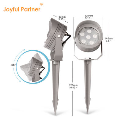 LED Garden Spot Light IP65 Waterproof Aluminum 6*3W LED Single Color DC24V From Factory Supply