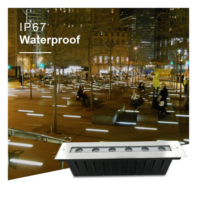 Warm White LED Underground Light SUS 316 6W 12W Garden Recessed Linear Lighting