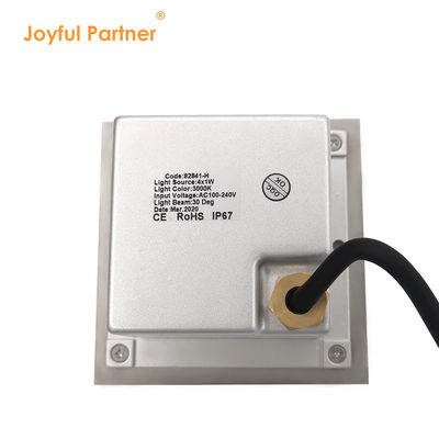 12VDC Square Underground Lamp IP67 4W 8W 125*125MM Stainless Steel DMX RGBW4in1