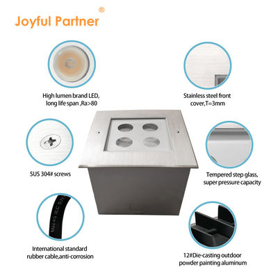 Adjustable Underground Outdoor LED Floor Lights For Driveway Landscape Pathway
