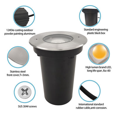 Outdoor LED Inground Lighting IP65 6W CREE COB  LED New Design With Honey Comb 12VDC Low Voltage