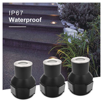 LED Ground Burial Light Stainless Steel 316 1w 2w 3w DC 24v With Plastic Back Box For Landscaping