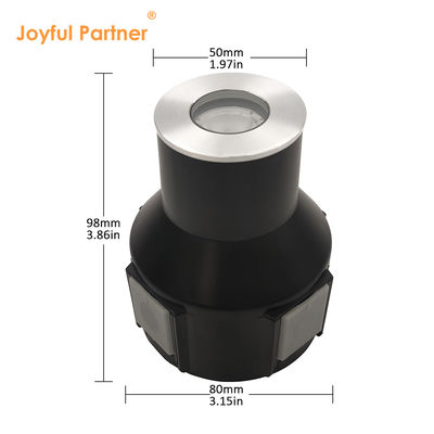 LED Ground Burial Light Stainless Steel 316 1w 2w 3w DC 24v With Plastic Back Box For Landscaping