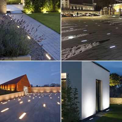 Linear LED Inground up Light 12W DMX512 Stainless Steel Front Cover Floor Recessed