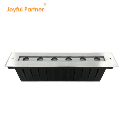 IP67 Waterproof Linear Inground Light SS Cover Warm White 12W DMX512 Stainless Steel Front Cover