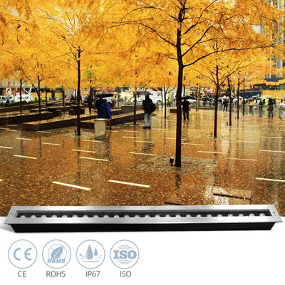 Inground Linear Led Light 1 Meter Length 24W 48W IP67 Rated DMX Control For Outdoor Garden