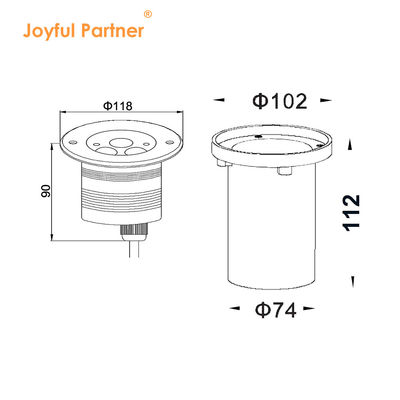 Underground LED Parking Light 3W 6W 9W COB LED Garden Lights Outdoor With Stainless Steel Trim