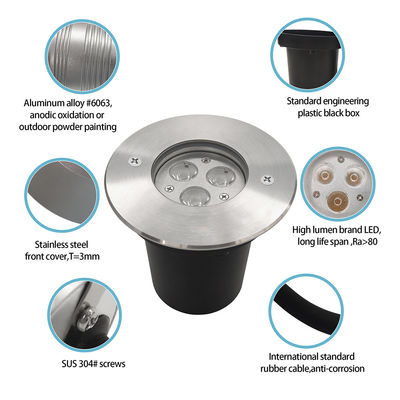 IP67 underground parking light 3W 6W 9W inground sideways path light