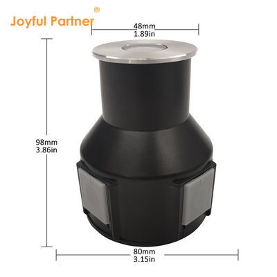 3W IP67 Recessed Round Deck Light 316 Stainless Steel Front Cover DIA55MM DC24V