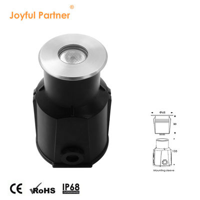Stainless Steel RGB3 in 1 Colorful Swimming Pool Lights Underwater Mini LED Recessed Lamp 3W DC 24V With Plastic Mounting Sleeve