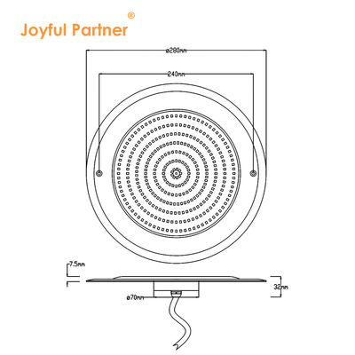 IP68 LED PAR56 Pool Light RGB Color Changing 12VDC AC 35W DIA280mm SMD2835 432pcs With Color Package