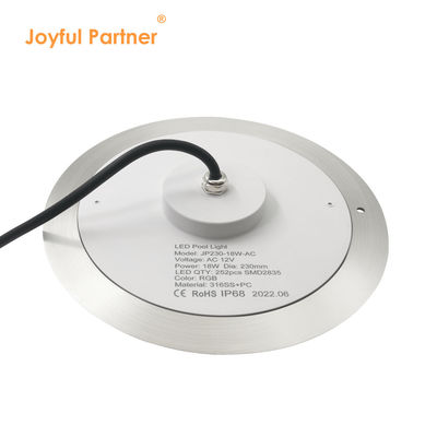 Waterproof PAR56 LED Pool Light 316SS Housing Ultra Thin 7.5mm Resin Filled Wall Mounted 230MM 18W 25W DC AC12V