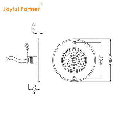 6W LED PAR56 Pool Light Ultra Thin PC Material Wall Mounted For Swimming Pool