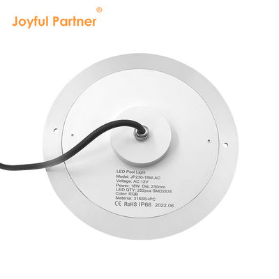 RGB Swimming Pool Light IP68 DC12V 18W 25W 35W LED DIA230MM SMD2835 324pcs