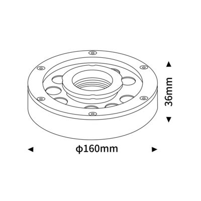 9W 18W 27W RGB Submersible Fountain Nozzle Ring Light 24VDC RGB Color For Underwater Application