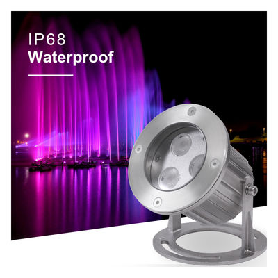 Submersible Underwater Pond Lights Stainless Steel 316L 3*2W IK Rate 08 2 Meter Cable