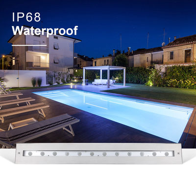 SS316L Underwater Linear Light 3000K 4000K 6000K IP68 LED Wall Washer Lamp
