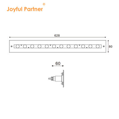 SS316L Underwater Linear Light 3000K 4000K 6000K IP68 LED Wall Washer Lamp