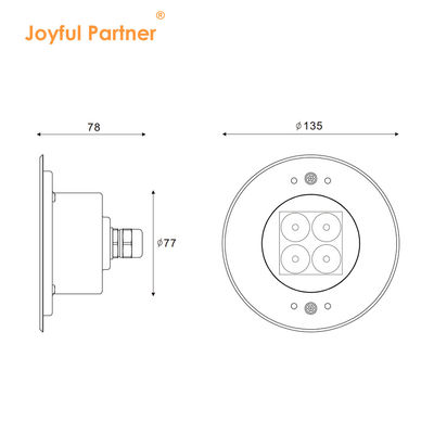 316 Stainless Steel LED Swimming Pool Underwater Light 2700K - 6500K CEM Approved