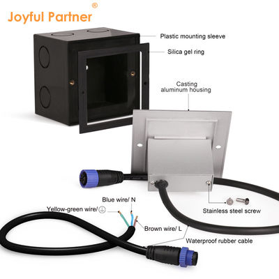 SMD LED Step Light IP65 Modern Design Aluminum Material Wall Recessed 2W For Corridor