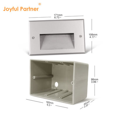 Square IP65 LED Recessed Wall Light DC12V DC24V Warm White SMD LED 120° Lens Beam Angle