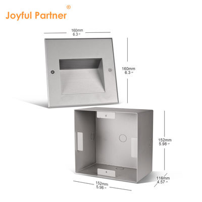 LED Recessed Wall Light IP65 Waterproof Square 12V 220V Voltage Customized Design For  Staircase