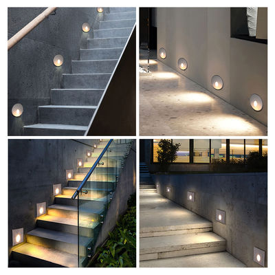 Smart LED Wall Lamp IP65 Aluminum Body  square Shape DC 24v 1w 2w 3w LED Stair Light For Corridor