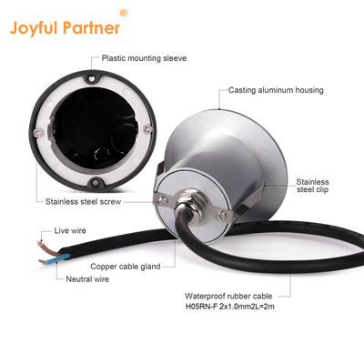 LED Recessed Wall Light AC12V Die-casting Aluminum LED 2700K 3000K Constant Current Output