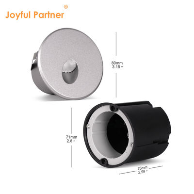 Recessed Staircase Lighting 12VDC 24VDC Round Shape 1W 2W Custom IP65 Modern Design