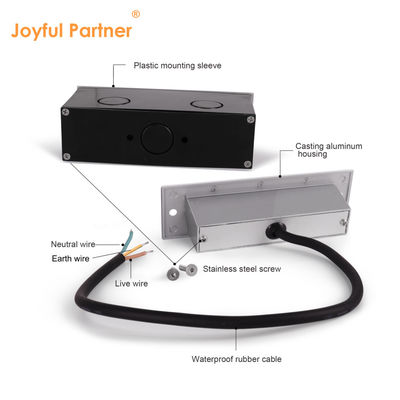 3W LED Recessed Wall Light SMD5630 ADC12 Die-casting Aluminum 120° Beam Angle For Stair Corner