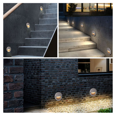 Aluminum Walkway Lights IP65 OSRAM SMD 2W 3W 2835 Round Cover Square Sleeve For Garden