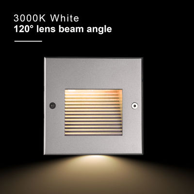 IP65 DC12V DC24V LED Recessed Wall Light Square Aluminum Osram SMD2835 Size 120*120MM