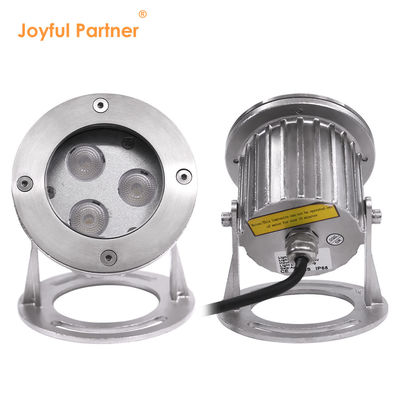 IP68 RGB LED Underwater Spot Light Stainless Steel 316L DC24v 3*2w LED Warm White With Mounting Base