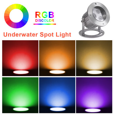 IP68 RGB Fountain LED Lights Underwater Stainless Steel LED Fountain Spot Light