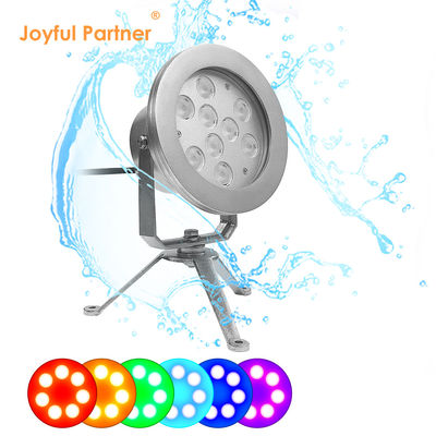 RGBW Water LED Spot Lights DMX Control Stainless Steel 304 For European Coastal Pools