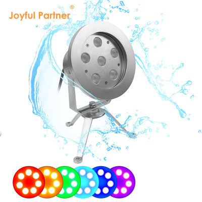 LED Fountain Lamp 6*2W RGB DMX Stainless Steel316 Body DC12V/24V IP68 For Swimming Pools