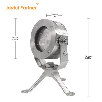 High Quality DC24V Control 304 Stainless Steel DMX512 RGBW IP68 12w LED Underwater Light